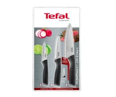 Virtuvinių peilių komplektas TEFAL Comfort, juodos sp., 9cm, 12cm, 15cm, 3 vnt.