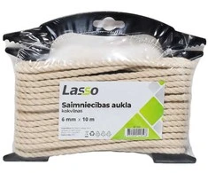 Lasso Virvė Saimniecības Cotton 6mm 10m