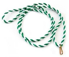 Virvelė medaliui 80x0.3cm poliest./žalia/balta