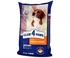 Club 4 Paws Adult Medium Breeds sausas Maistas šunims, 14 kg