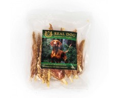 Real Dog SNACKS Vištienos file ant odos pagaliukų (plunksnos) 500g