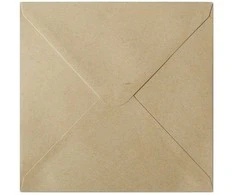 Galeria Papieru Dekoratyviniai vokai 160x160 mm Nature dark beige 120 g/m2 10 vnt/pak