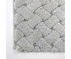 Vonios kilimėlis CREYA INTRECCIO, perdirbta medvilnė, šviesiai pilkos sp., 60 x 110 cm