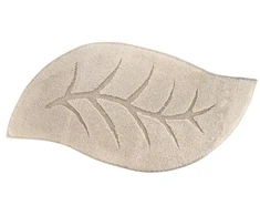 Vonios kilimėlis CREYA MAGNOLIA, perdirbta medvilnė, smėlio sp., 55 x 100 cm