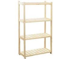 Wamar 4 lygių medinė lentyna/maks.lygio apkrova 50kg LS-4 700x330x1242mm pušis
