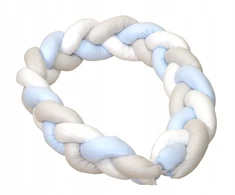 Warkocz medvilnė 210 cm balta-pilka-mėlyna 63815 AMY