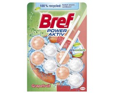 WC valiklis-gaiviklis BREF POWER AKTIV GRAPEFRUIT, 2×50 g