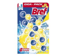 WC valiklis-gaiviklis BREF SVR Lemon, 4 x 50 g