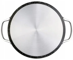 WECOOK! Granitas Scalloped Low Induction Full 26 cm, Kaltas aliuminis 3 L