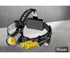 Weishi LATARKA CZOŁOWA AKUMULATOROWA USB-C LAMPKA WODOODPORNA LED ZOOM CREE XHP90