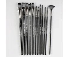 Wielorybie Rzeczy Nylon Artistic Paint Brushes ventiliatorių rinkinys 12vnt