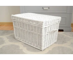 Wiklinowa Wieś Kufer wiklinowy spalva Baltas su wikliny 70 cm kosz