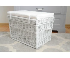 Wiklinowa Wieś Kufer wiklinowy spalva PILKA 80 cm + poduszka