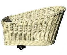Wiklinowe Cuda WICKER BASKET DVIRAČIO krepšelis, RACK, baltas