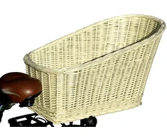 Wiklinowe Cuda WICKER BASKET DVIRAČIO krepšelis, RACK, baltas