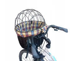 Wiklinowe Kosze Basket Wicker Dviračio krepšelis su Transporter įdėklu ŠUNiui iki 10 kg