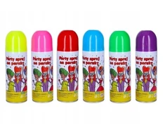 Wiky dažymo purškiklis perukams, plaunamas, 140 ml, 6 karnavalinės spalvos