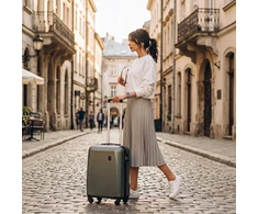 WINGS ABS salono lagaminas + rankinis bagažas 38L, be papildomų mokesčių už lėktuvą