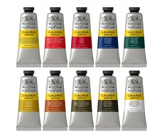 Winsor Newton Akriliniai dažai Galeria Winsor&amp;newton, 10 spalvų, 60 ml