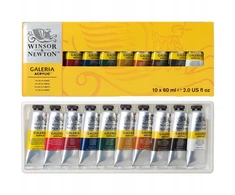 Winsor Newton Akriliniai dažai Galeria Winsor&amp;newton, 10 spalvų, 60 ml