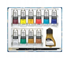 Winsor &amp; Newton Artisan aliejinių dažų rinkinys 10x37ml + priedai