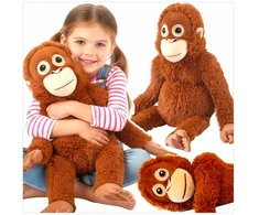 WKS DIDELIS MONKEY ORANGUTAN MASKOTAS 67 cm VELCRO RANKOS KOJOS PLIUSAS CADDY XXL