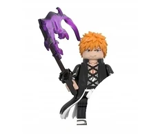 WM Ichigo Kurosaki su liepsna ant kardo iš Bleach minifigūrėlės plytoms
