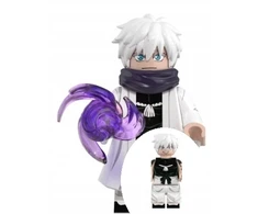 WM Satoru Gojo baltu kimono iš Jujutsu Kaisen minifigūrėlės plytoms