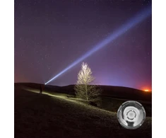 Wurkkos TD01C taktinis LED žibintuvėlis, 1800 lm, 1000 m, USB-C, 21700 5000 mAh, IPX8, juodas