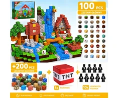 XINLONGDIANZI Magnetinės plytos 200 vnt XXL + 100 vnt 3D statybinis rinkinys + aukščiausios kokybės konteineris