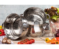 Yermos GARINIMO PUODAS Garų puodas 4 vnt 5L 24cm INDUKCINĖS Dujos 9244