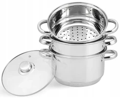 Yermos GARINIMO PUODAS Garų puodas 4 vnt 5L 24cm INDUKCINĖS Dujos 9244