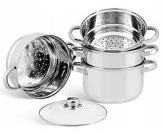 Yermos GARINIMO PUODAS Garų puodas 5 vnt 5L 24cm INDUKCINĖS dujos 9245