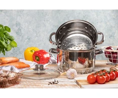 Yermos GARINIS PUODAS Garų puodas 3 vnt 5L 24cm INDUKCINĖS Dujos 9243