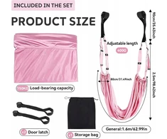 YOGA SWING ELASTINIS FITNESS DIRŽELAS ANTIGRAVITY HAMAKAS POLIESTERIS