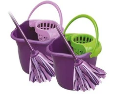 York Grindų šepetys su kibiru Prestige 12L violetinis/žalias