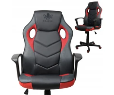 Žaidimų kėdė Kraken Chairs Delta, juoda/raudona