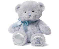 GUND Mano pirmasis pliušinis meškutis, mėlynas, 25 cm