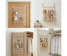ŽAISLINIŲ TINKLŲ ORGANIZATORIAUS KABAMAS KREPŠIS TEDDY TOYS HAMMOCK BOHO KONTEINERUI