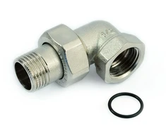 Žalvarinė ardoma jungtis GENERAL FITTINGS, 1/2", kampinė, chrom., vid/išor