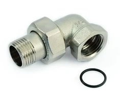 Žalvarinė ardoma jungtis GENERAL FITTINGS, 3/4", kampinė, chrom., vid/išor