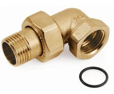 Žalvarinė ardoma jungtis GENERAL FITTINGS, 1/2", kampinė, vid/išor