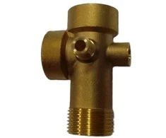 Žalvarinė penkiašakė jungtis RASTELLI, 1/4"M x 1/4"F x 1"F x 1"M x 1"F