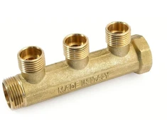 Žalvarinis kolektorius GENERAL FITTINGS, 3/4"x 1/2", 2-jų žiedų