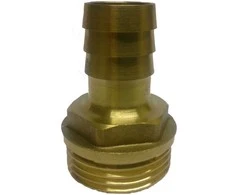 Žalvarinis žarnos antgalis GF, 1"x 20 mm, išor. sr.