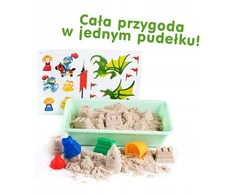 ZAMEK KINETIC SAND 1kg GENIO KIDS rinkinys + baseino ir smėlio formelės