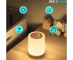 Zeetech Miegamojo naktinė lempa belaidė jutiklinė LED pritemdoma RGB šviesa