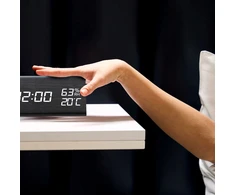 ZEGAR BUDZIK ELEKTRONICZNY CYFROWY NA SZAFKĘ NOCNĄ ALARM TERMOMETR