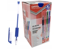 Želinis rašiklis Office Products, 0.5mm, mėlynas, 50 vnt.