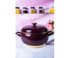 Mondex Žemai emaliuotas puodas su dangčiu, 24cm, 5L, Metalac dujų indukcija